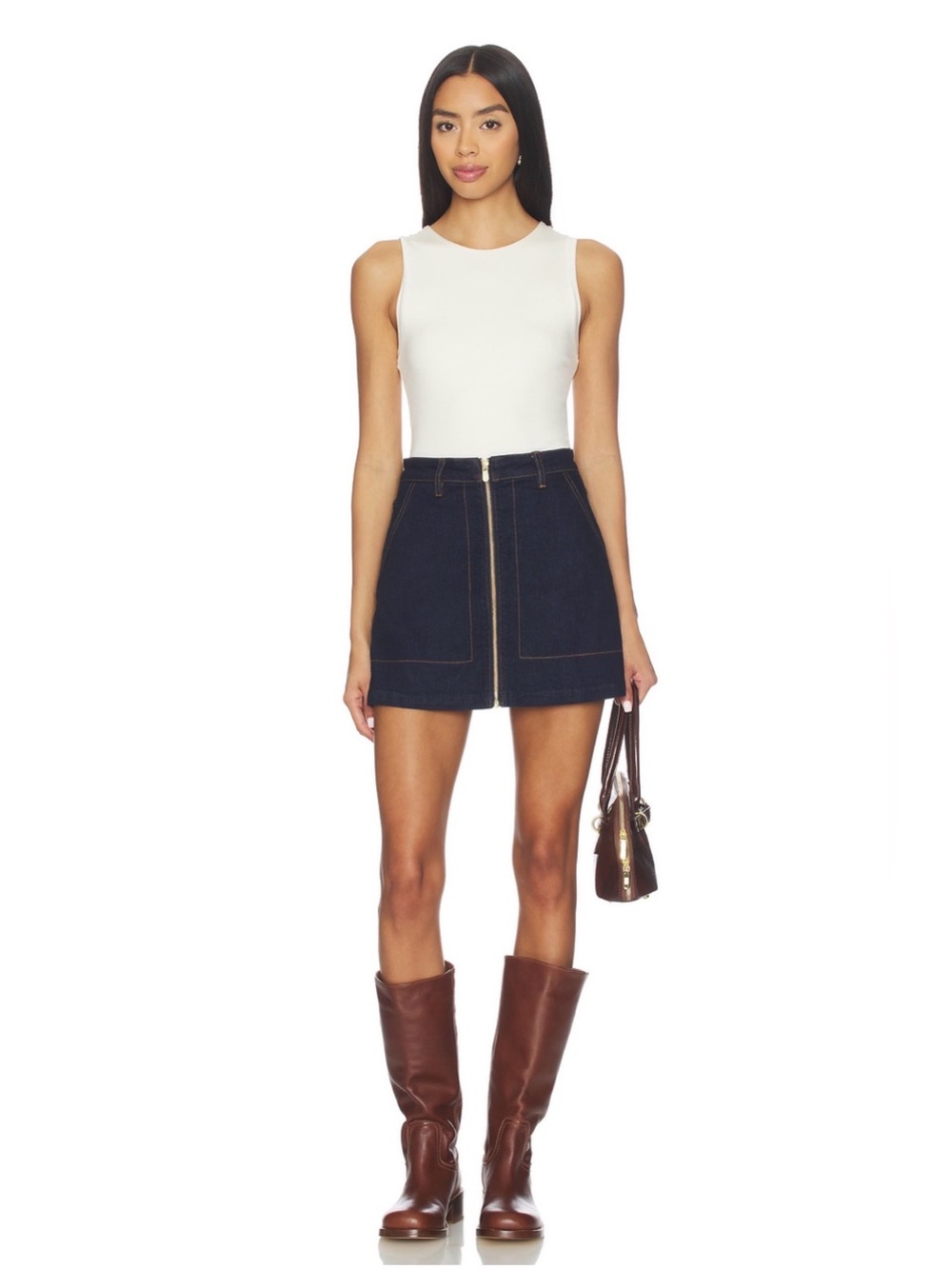 NWT - ROLLAS “High Line” Denim Mini Skirt - Sz. 29